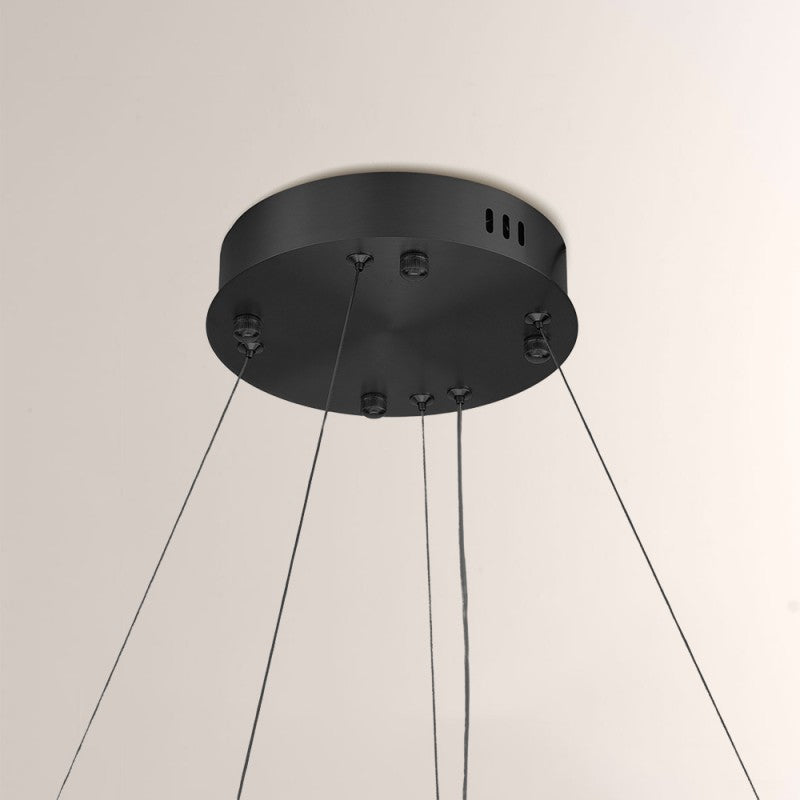 Modern Nocturne Alabaster Round Chandelier 24"