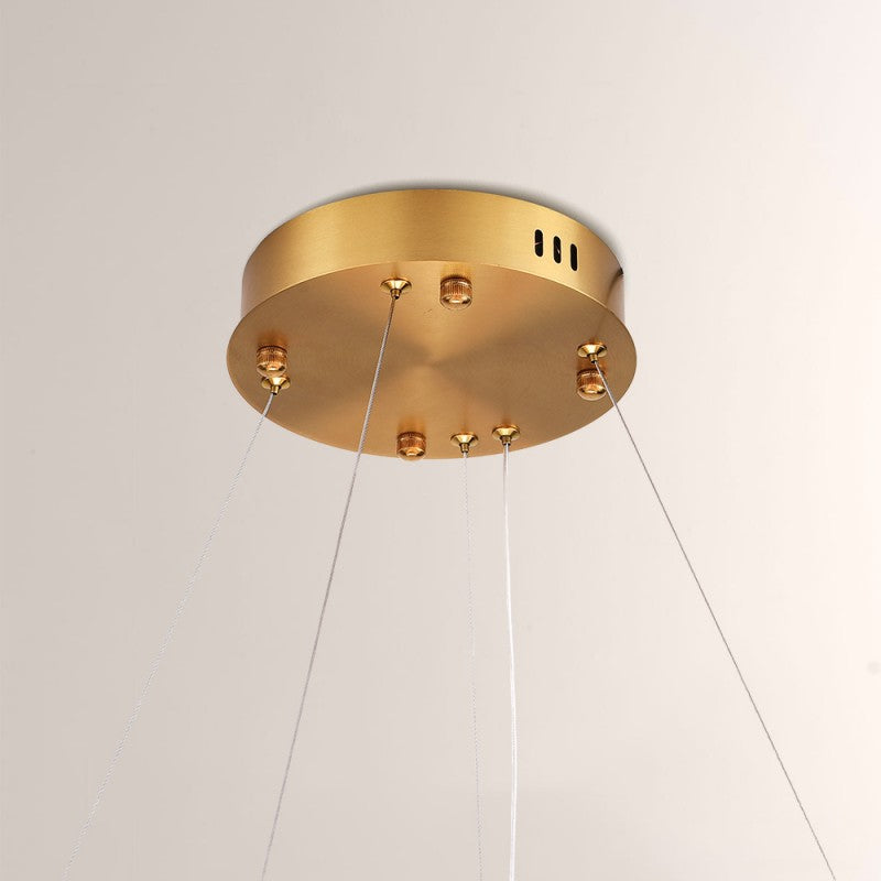 Modern Nocturne Alabaster Round Chandelier 24"