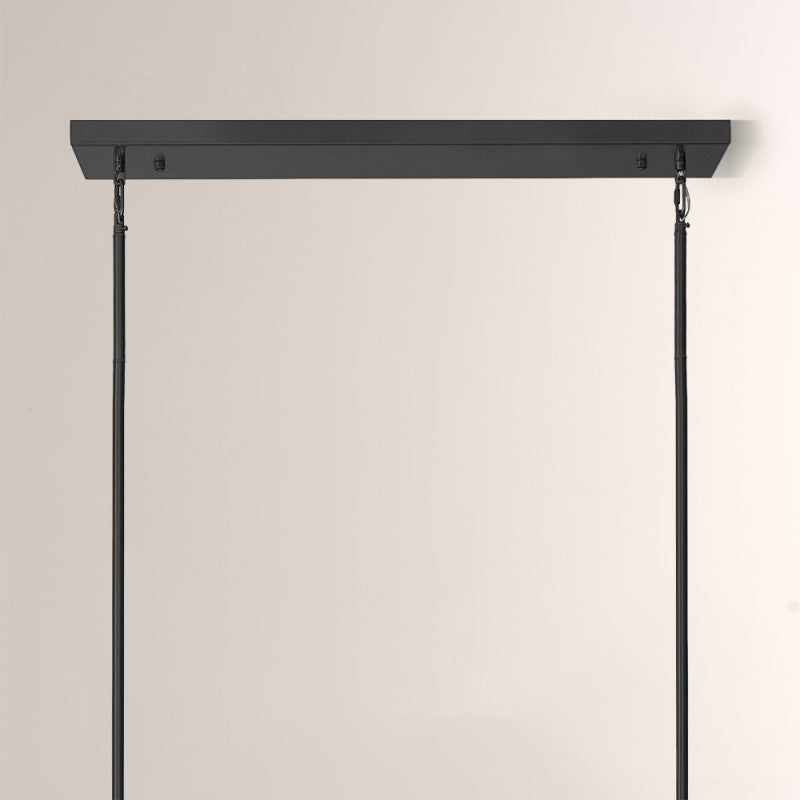 Modern Solmare Alabaster Rectangular Chandelier 55"W