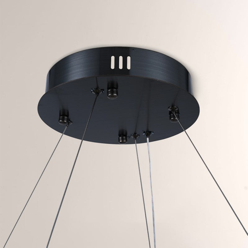 Modern Soluna Alabaster Round Chandelier 30"D