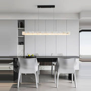 Natural Alabaster Kitchen Island Pendant 60"W