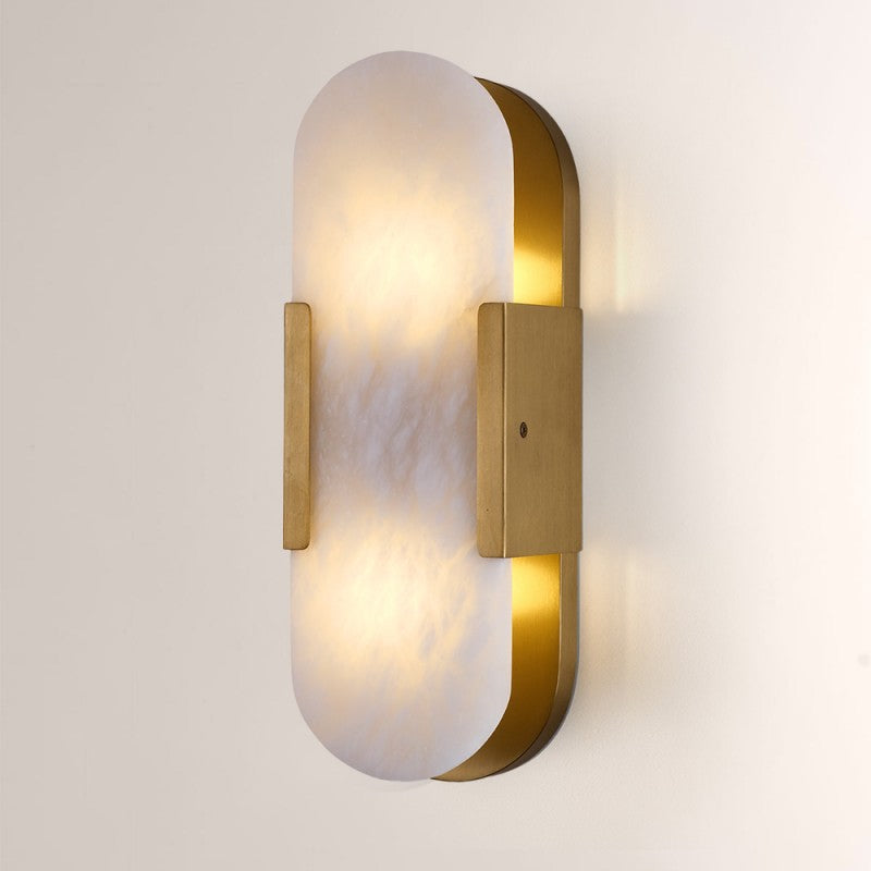 Opella Oval Alabaster Wall Sconce 13.8"H