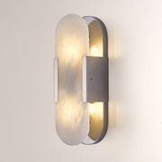Modern Opella Oval Alabaster Wall Sconce 13.8"H
