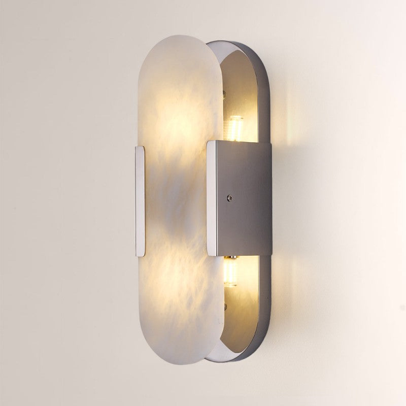 Opella Oval Alabaster Wall Sconce 13.8"H