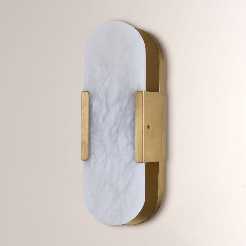 Opella Oval Alabaster Wall Sconce 13.8"H