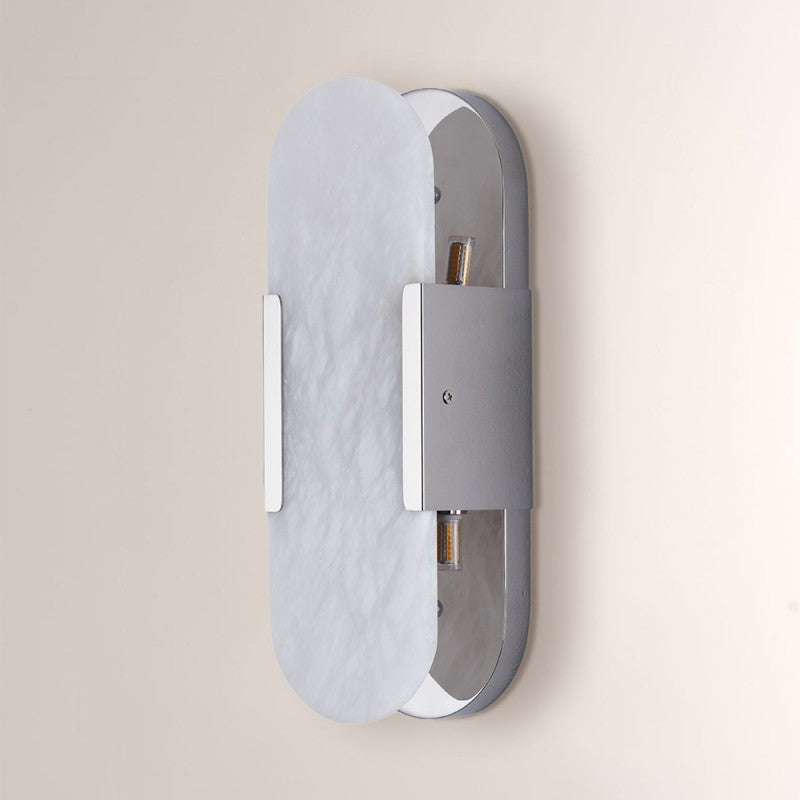 Opella Oval Alabaster Wall Sconce 13.8"H