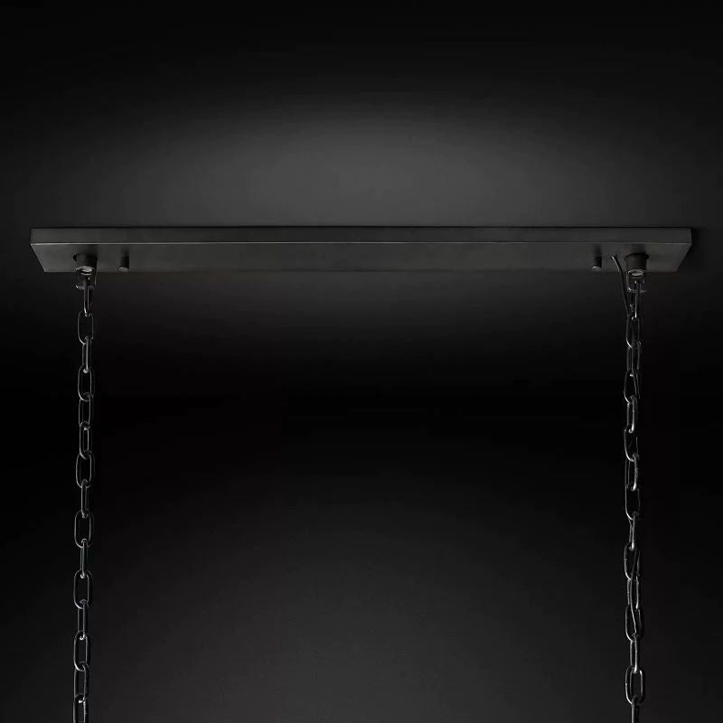 Paula Alabaster Rectangular  Dining Room Chandelier 62"