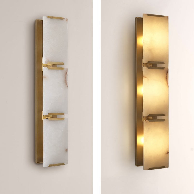 Pauno Alabaster Triple Sconce