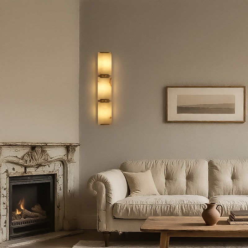 Pauno Alabaster Triple Sconce