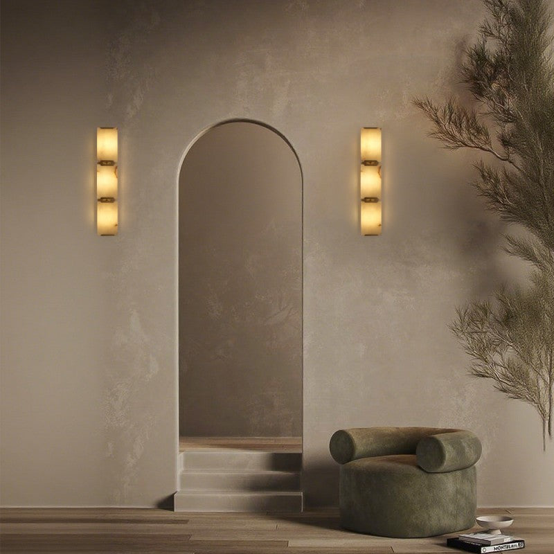 Pauno Alabaster Triple Sconce