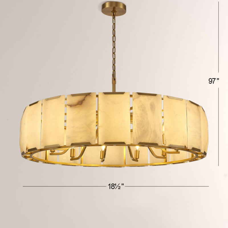 Pauno Calcite Round Chandelier 43"
