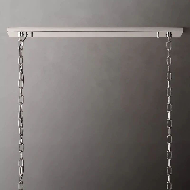 Pauno Alabaster Rectangular Dining Room Chandelier 74"