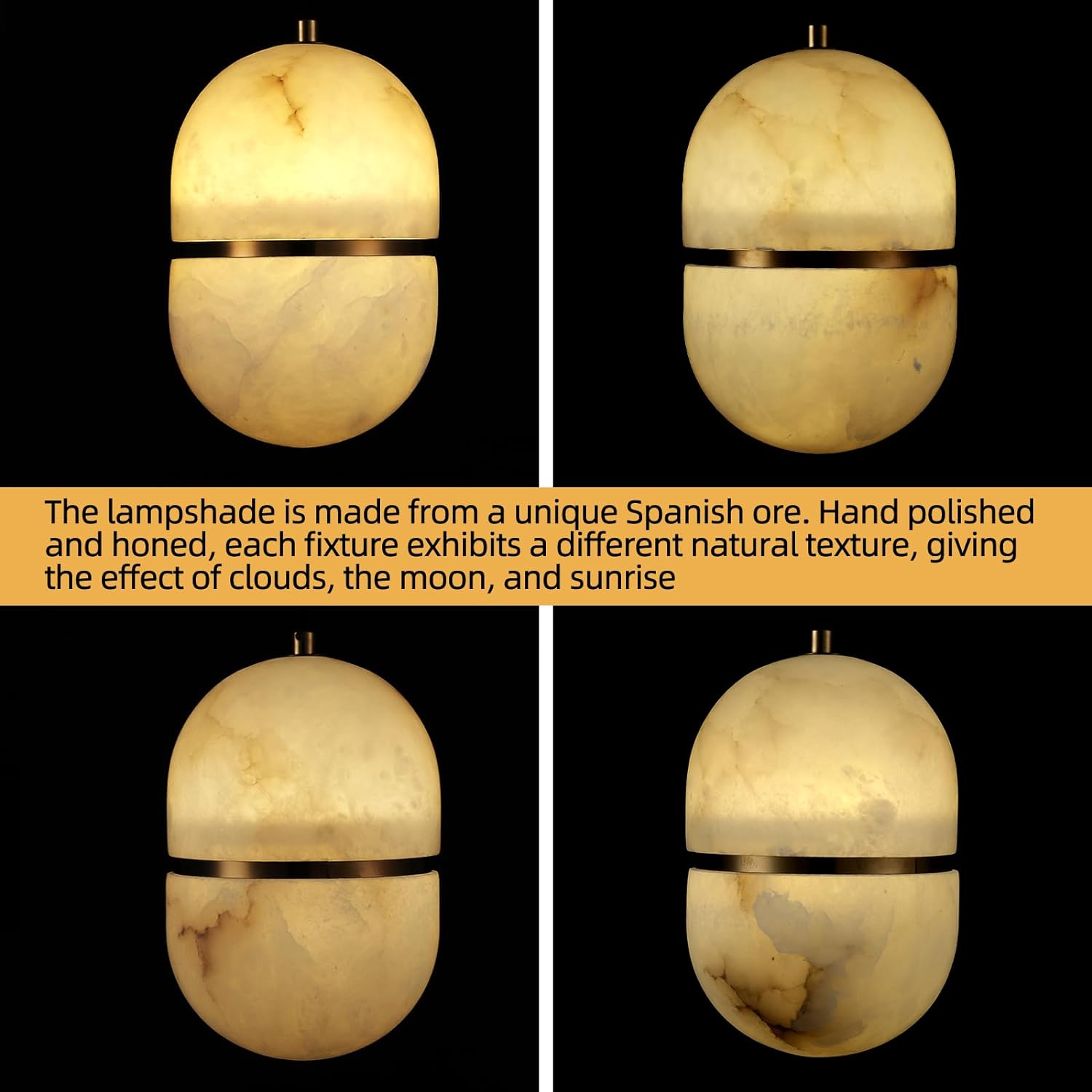 Raindrop Type Alabaster Marble Modern Pendant for All Scene