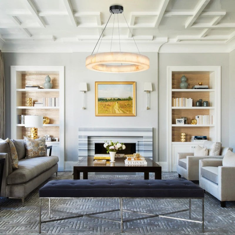 Rivelle Alabaster Halo Ring Chandelier