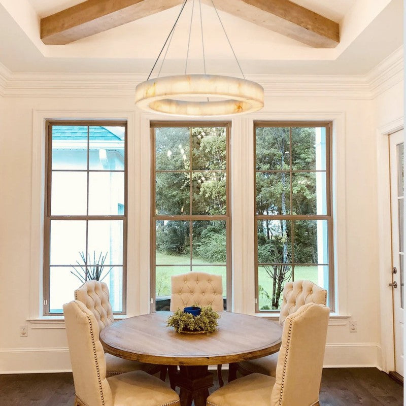 Rivelle Alabaster Halo Ring Chandelier