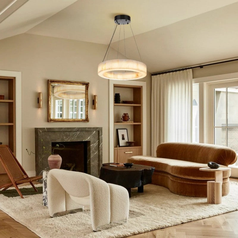 Rivelle Alabaster Halo Ring Chandelier