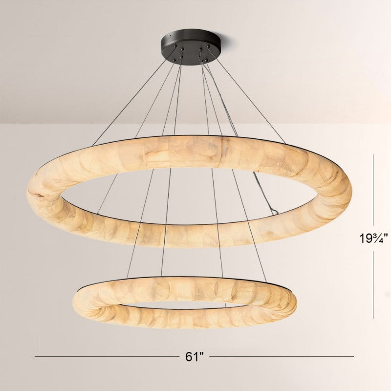 Rivelle Lisse 2-Tier Round Chandelier 61"