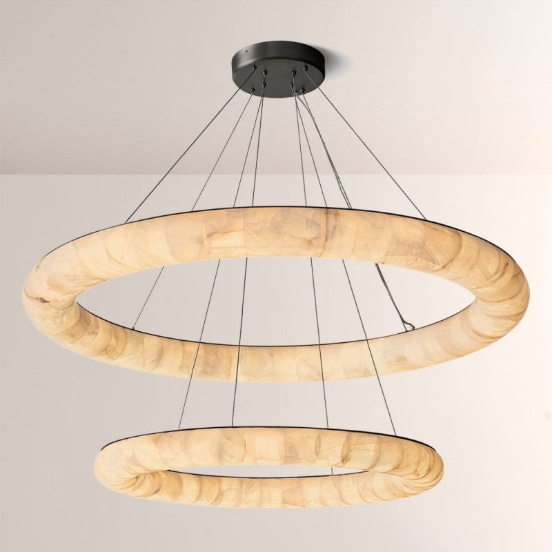 Rivelle Lisse 2-Tier Round Chandelier 61"