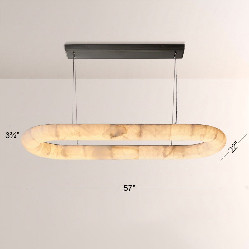 Rivelle Lisse Oval Chandelier 57"