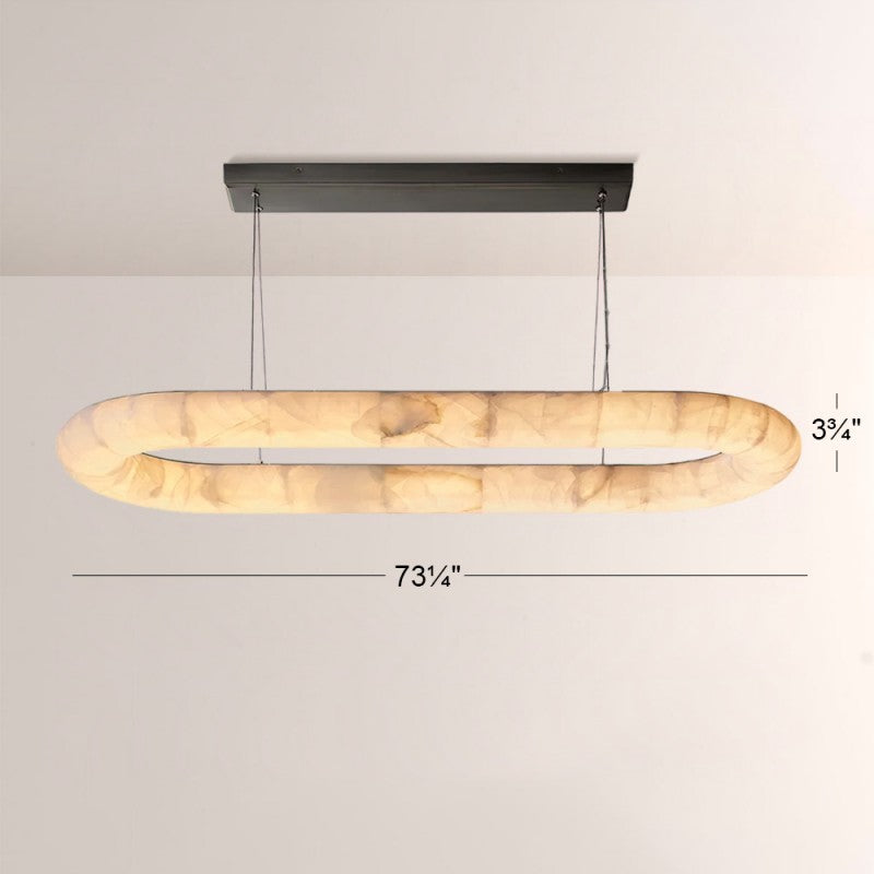 Rivelle Lisse Oval Chandelier 74"