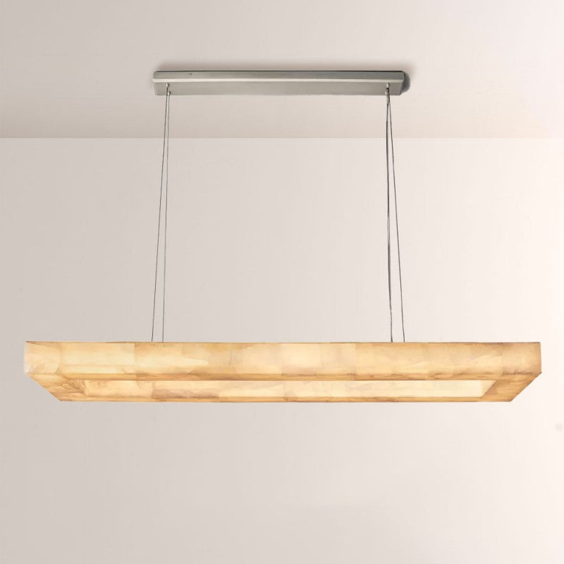 Rivelle Rectangular Calcite Chandelier 54"
