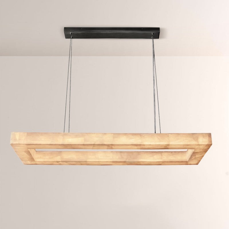 Rivelle Rectangular Calcite Chandelier 72"
