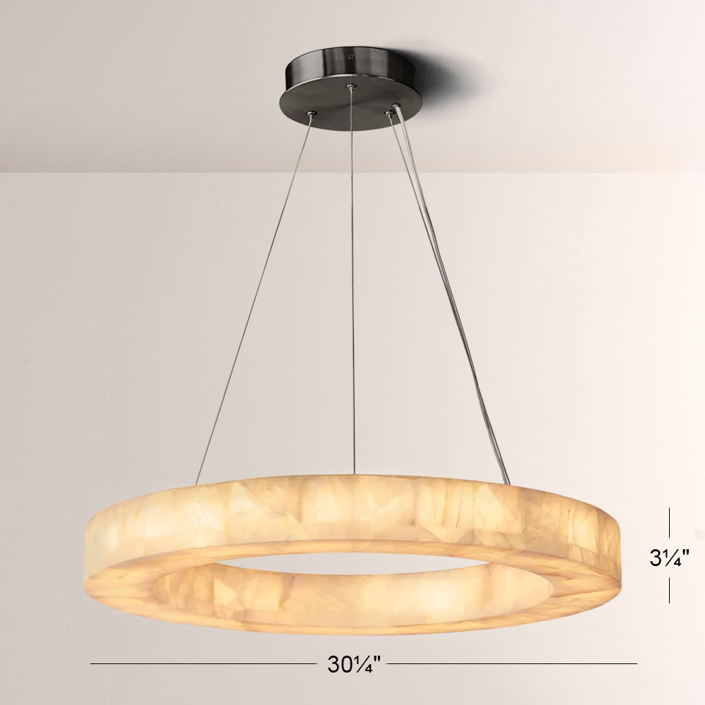 Rivelle Round Calcite Chandelier31" 40" 60"