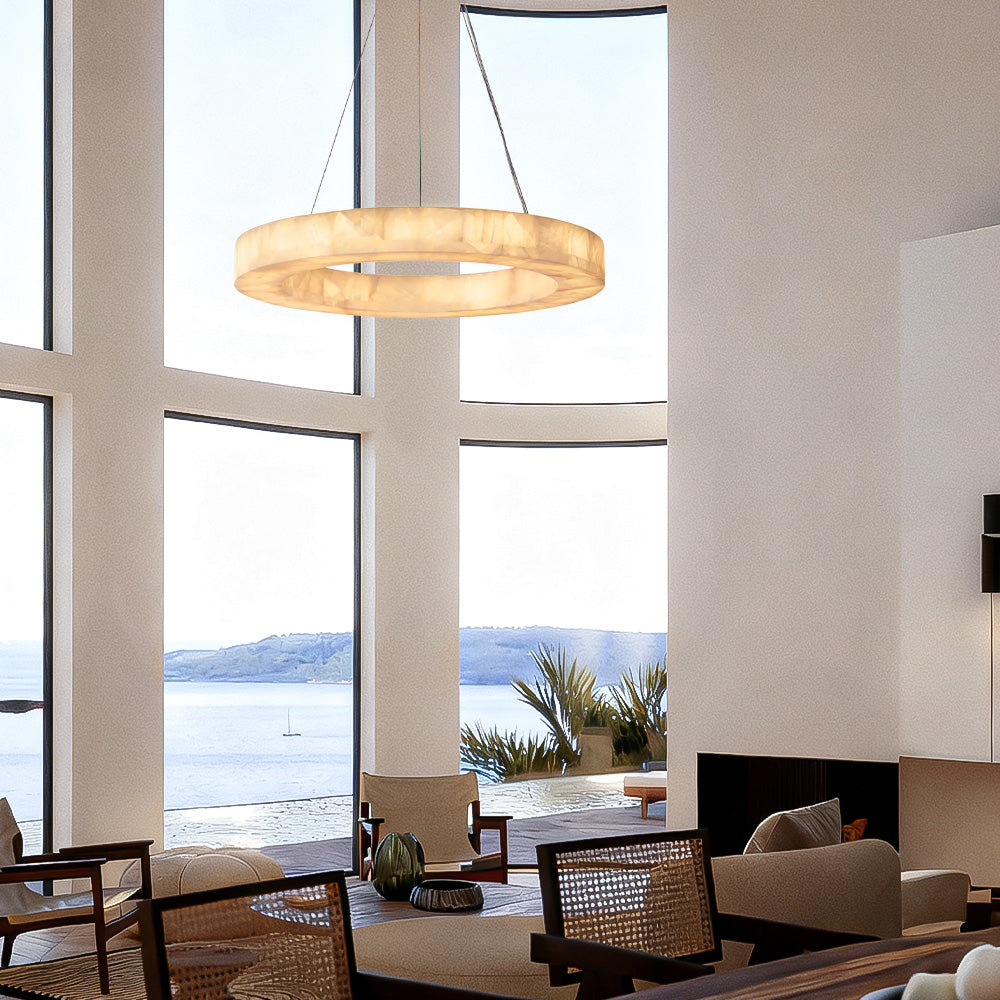 Rivelle Round Calcite Chandelier31" 40" 60"