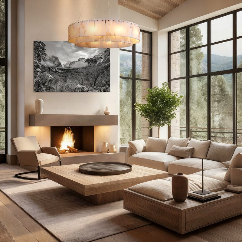 Modern Sawyer Alabaster Round Chandelier 32"D