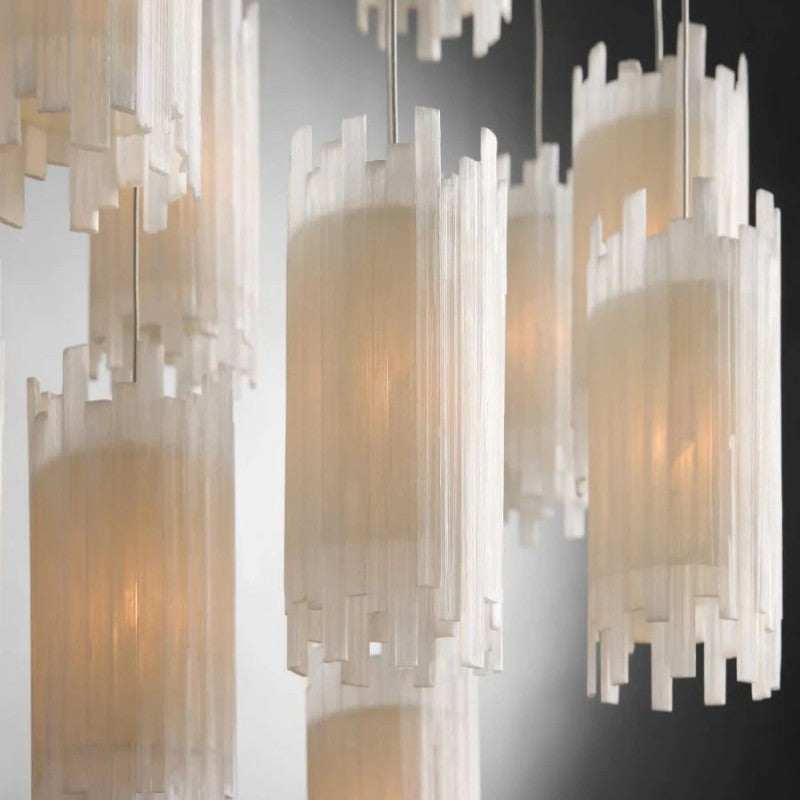 Setlla Alabaster Rectangular Chandelier