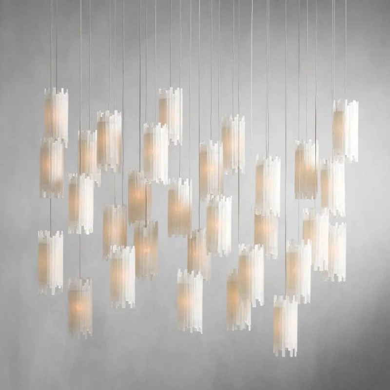 Setlla Alabaster Rectangular Chandelier