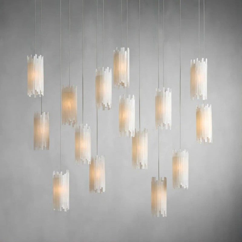 Setlla Alabaster Rectangular Chandelier