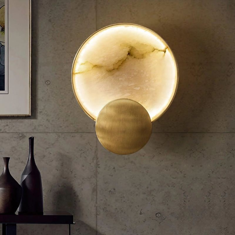 Terre Sve Alabaster Wall Sconce