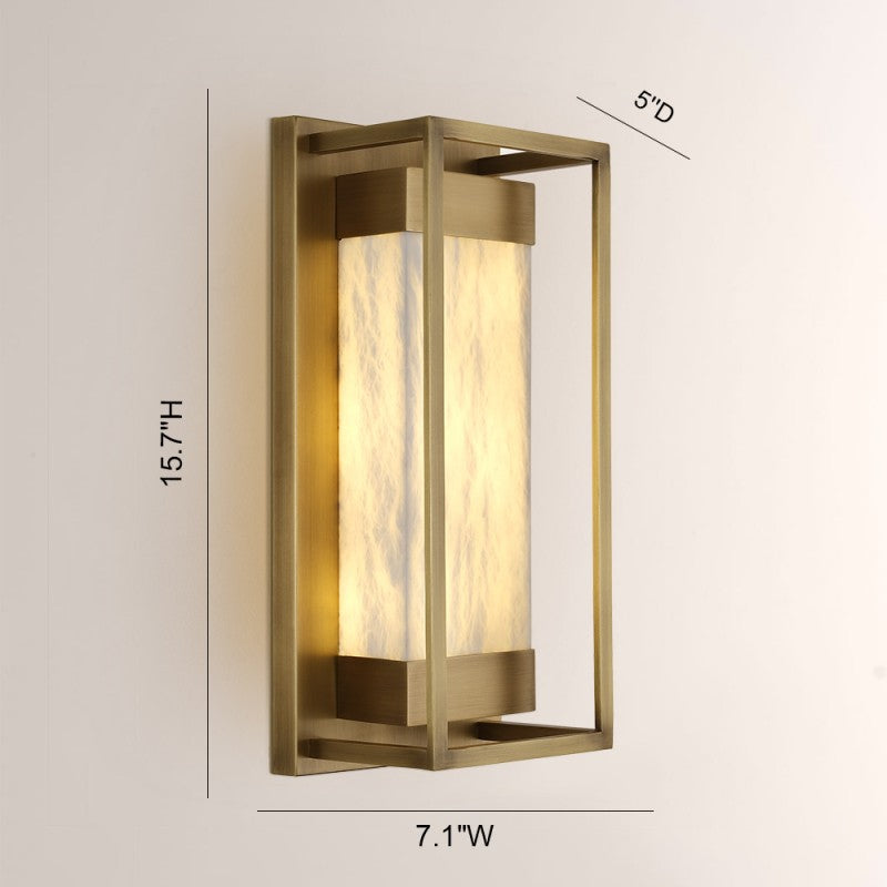Vella Alabaster Wall Sconce 15.7"H